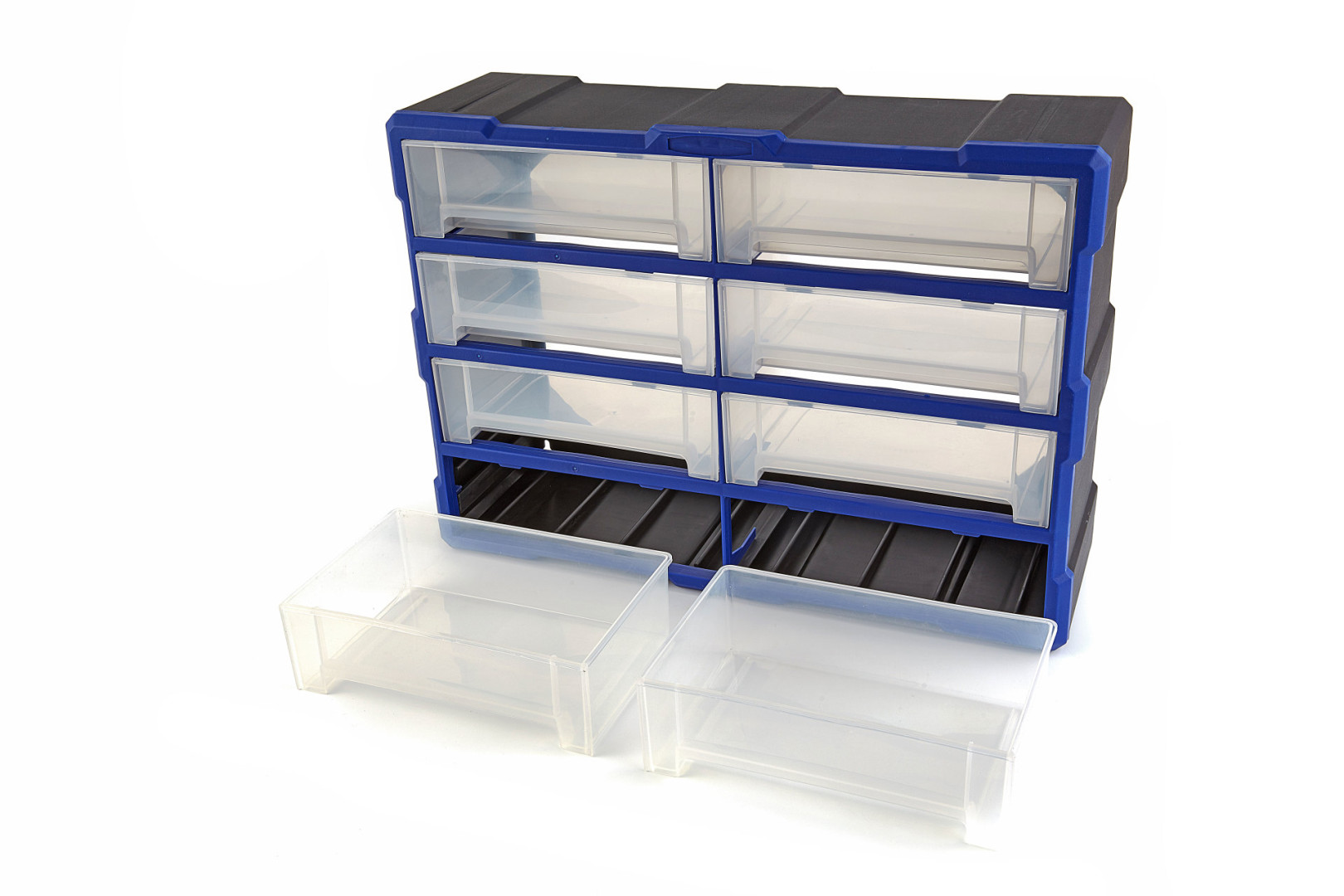 Plastový úložný box s 8 zásuvkami 52 x 37 x 16 cm