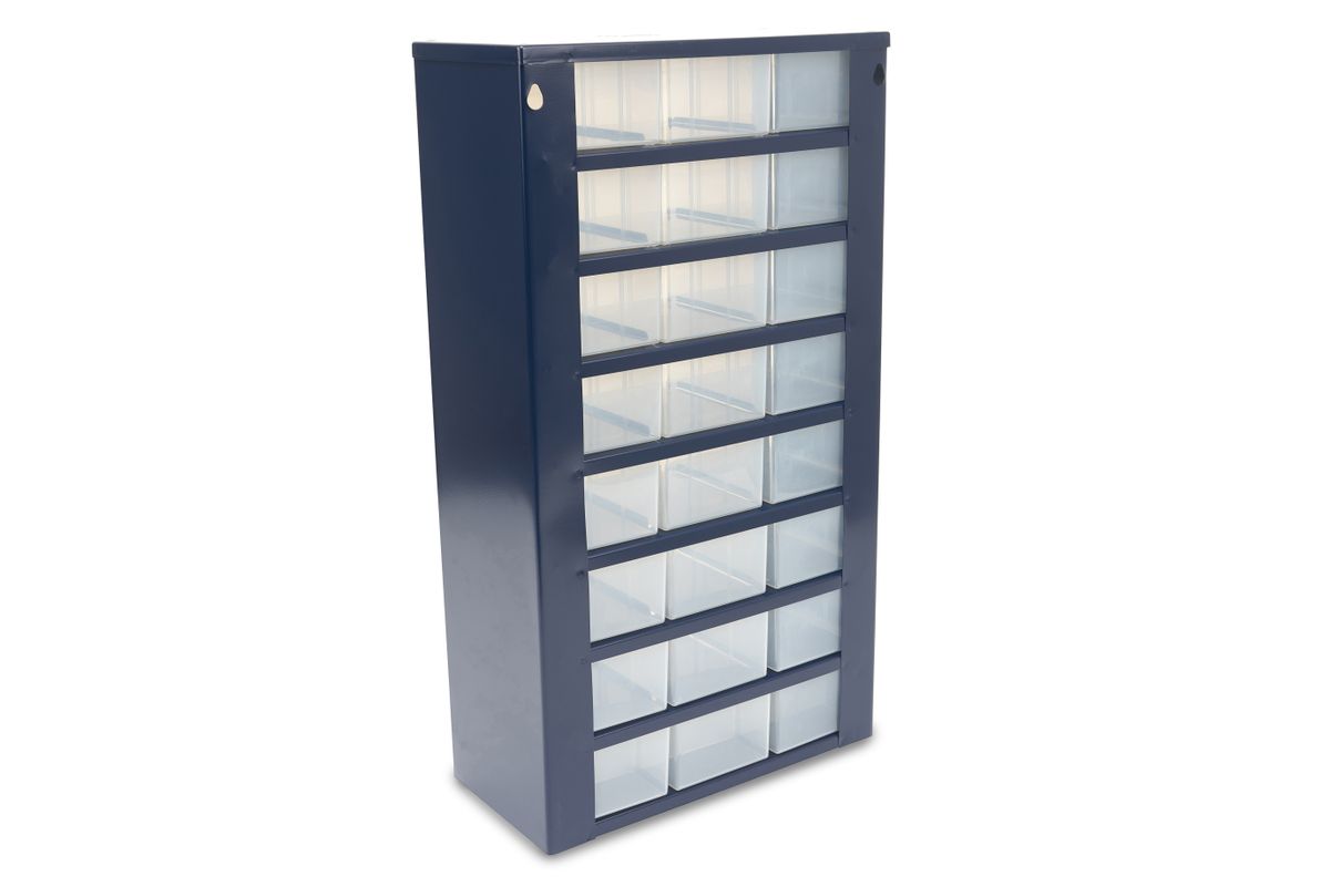 Kovový úložný box s 24 zásuvkami 15 x 55,2 x 30,6 cm