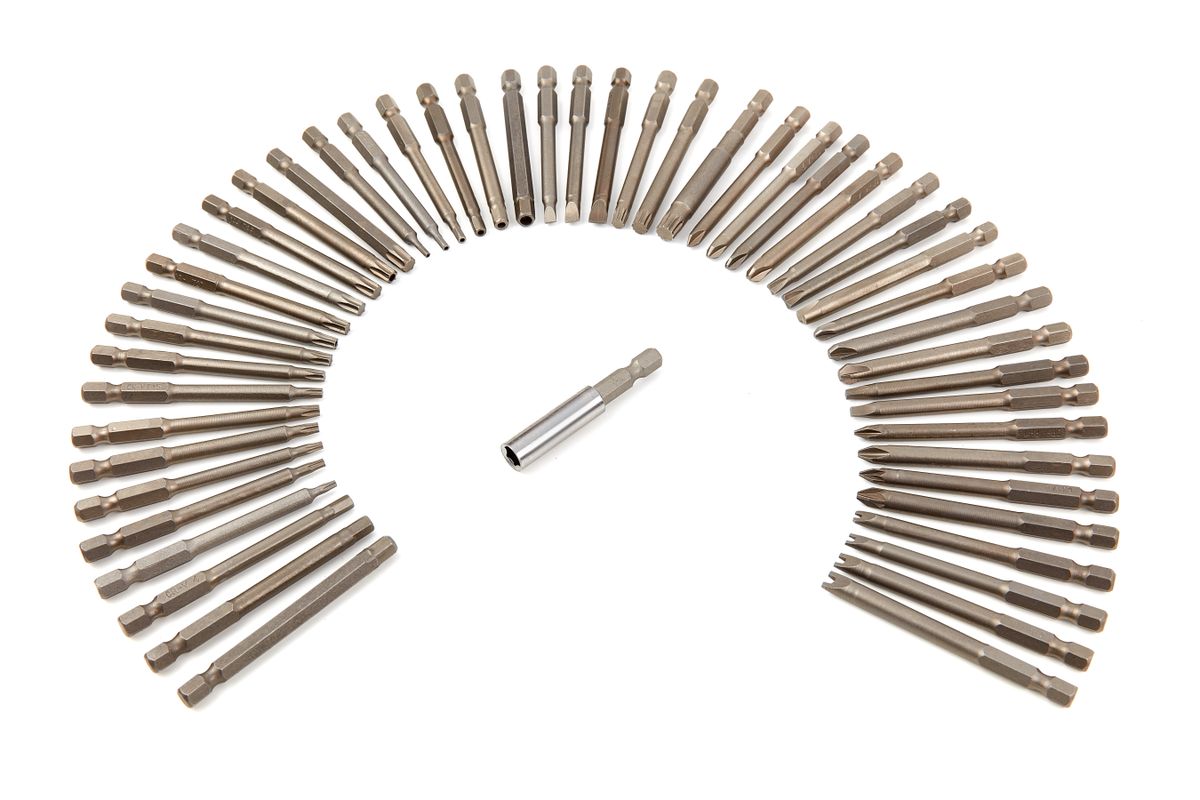 Bity 1/4", PL-PH-PZ - Inbus - Torx - Robertson, S2 Ocel, sada 50 dílů