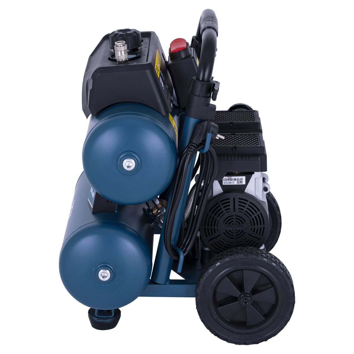 Dvojitý tichý kompresor, 1HP, 17l, HBM