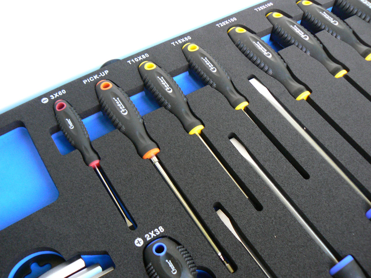 Modul šroubováků a Inbus klíčů, 34 dílů, 565 x 395 x 35 mm, Condor Werkzeug