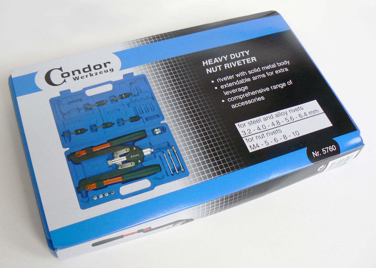 Kleště nýtovací pro maticové a trhací nýty - sada, Condor Werkzeug