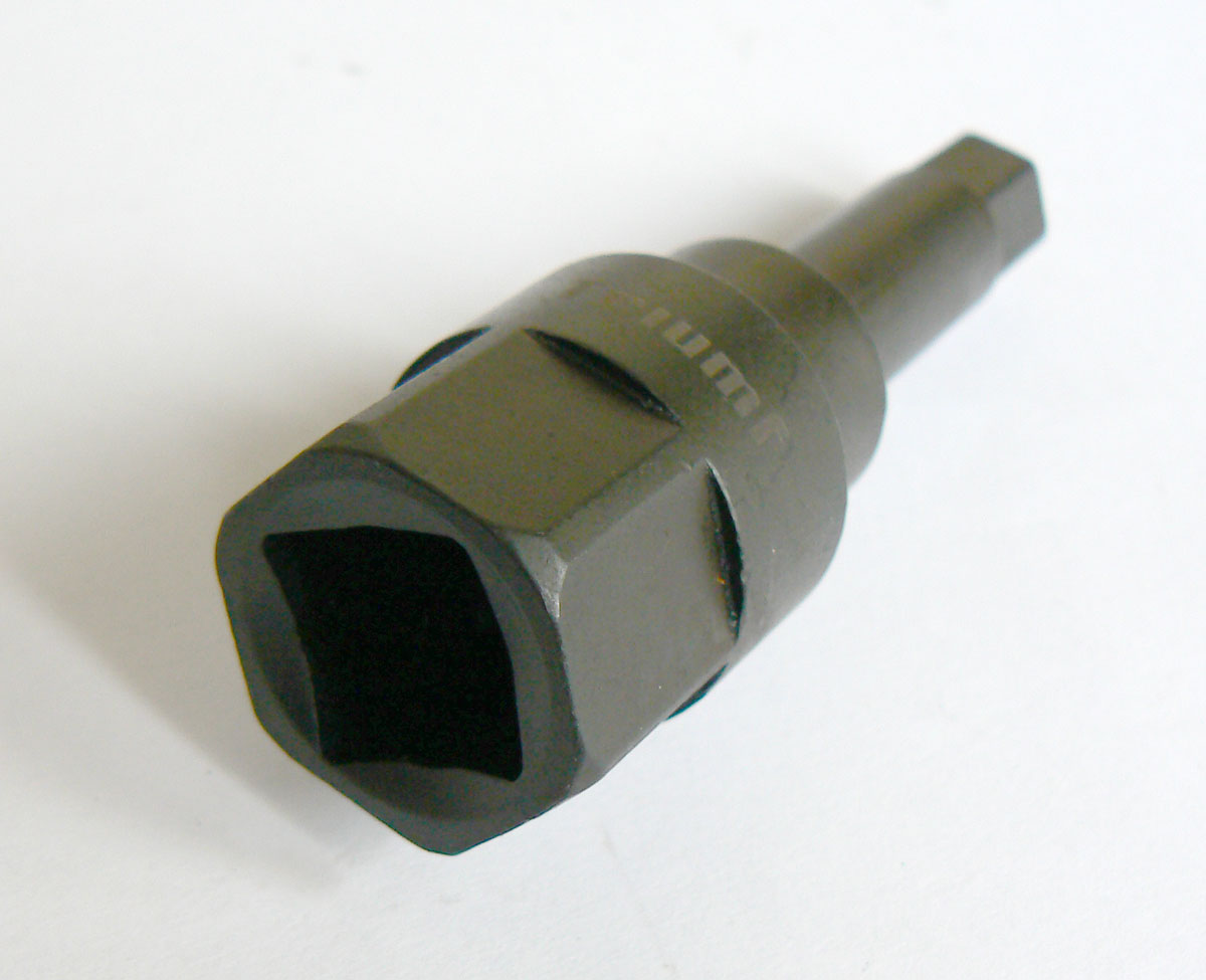 Klíč zástrčný Inbus 10 mm, extra hluboký otvor 7 mm pro vstřikovač, Triumf