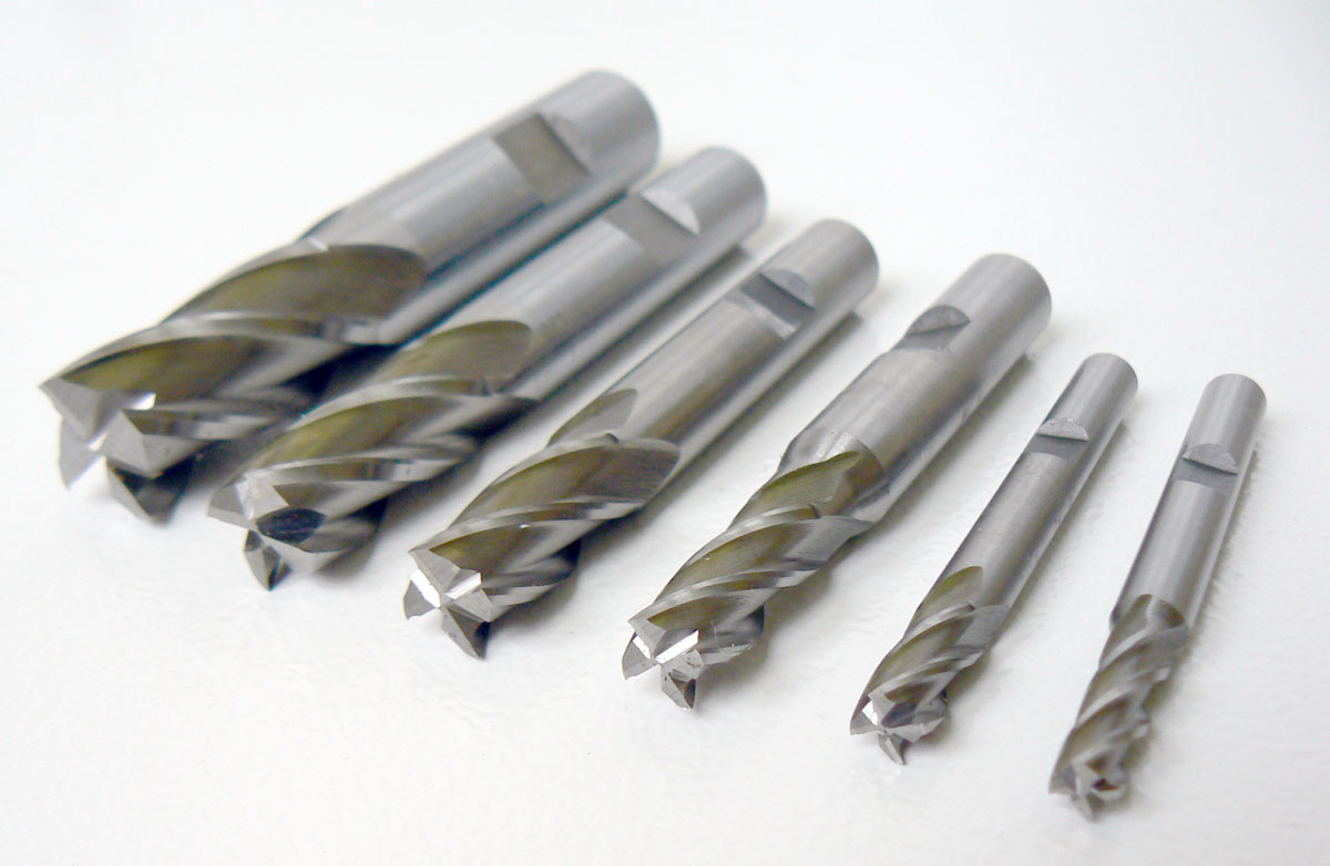 Frézy HSS Cobalt 4 břity, 5 - 16 mm, sada 6 dílů, Warco