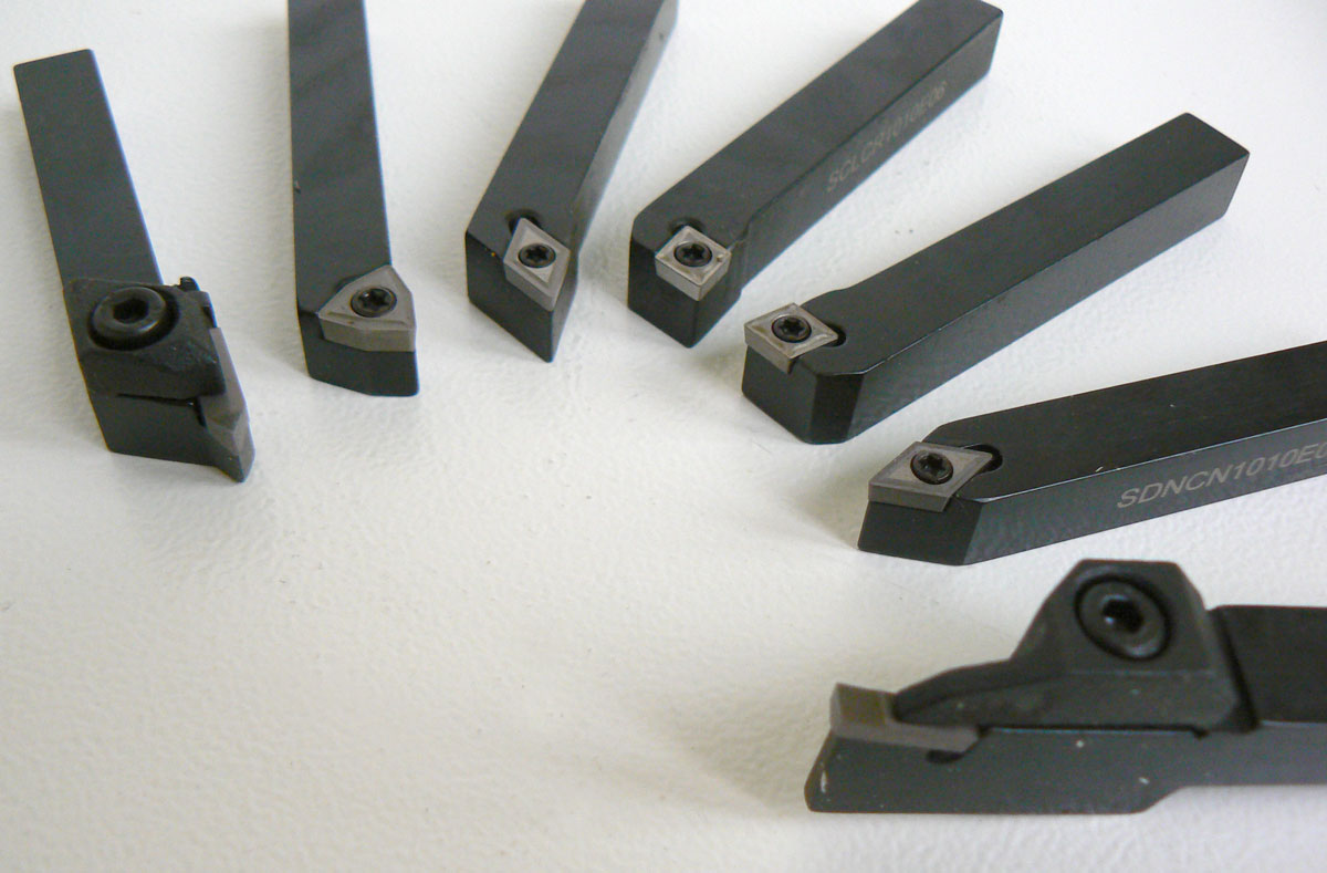 Soustružnické nože 8 mm s výměnnými plátky - sada 7 dílů, Warco