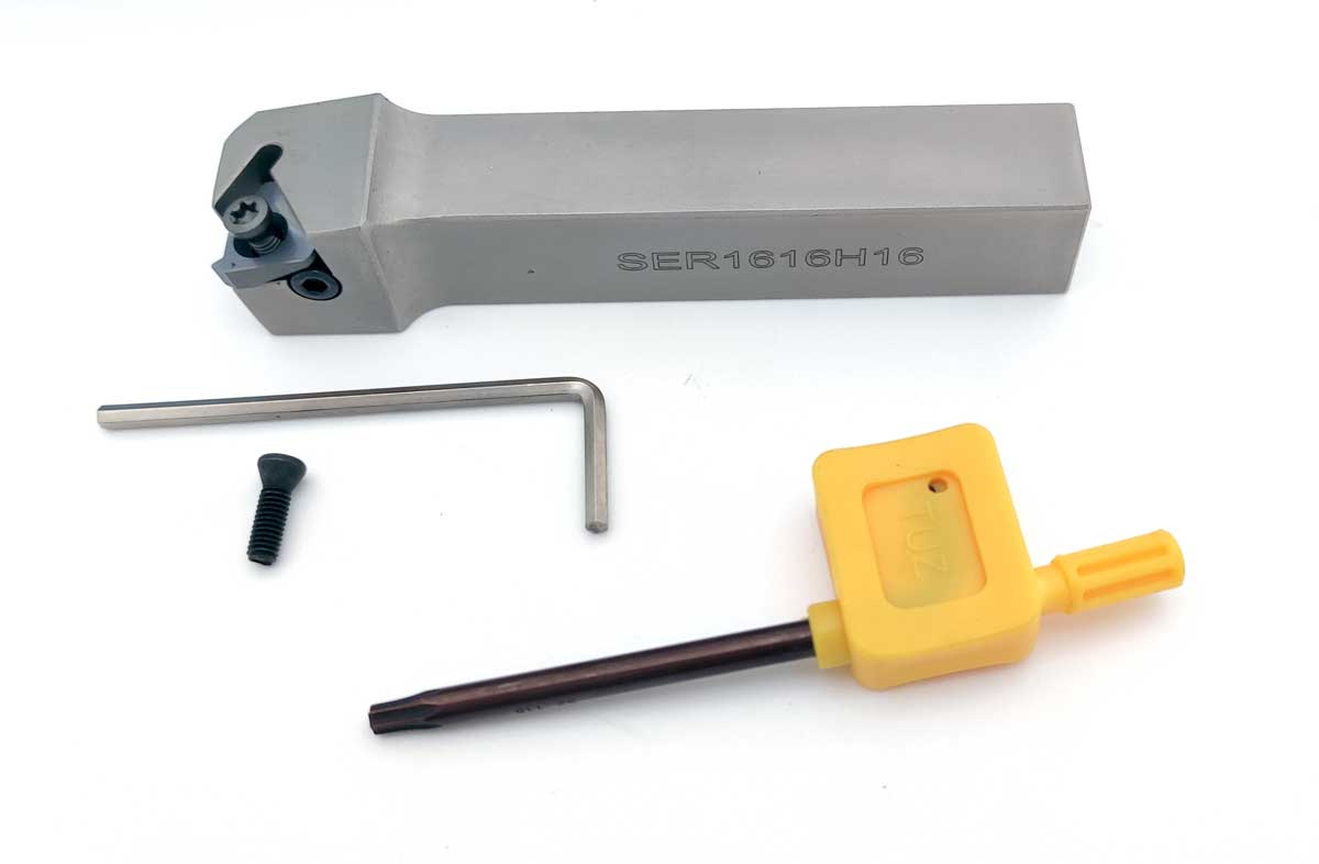 Soustružnický nůž s VBD plátky - metrická sada pro vnější závity, Warco