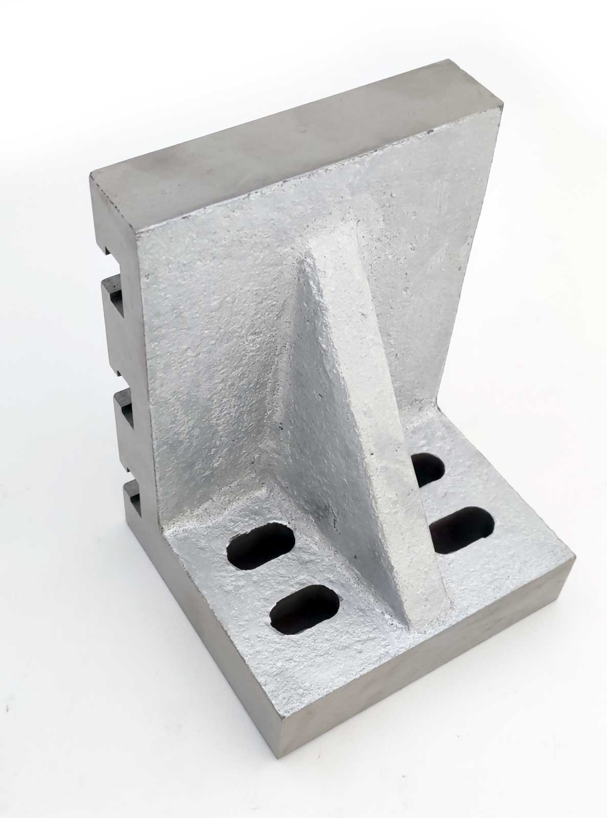 Vyztužená broušená litinová úhlová deska, T-drážky, 165 x 125 x 115 mm, Warco