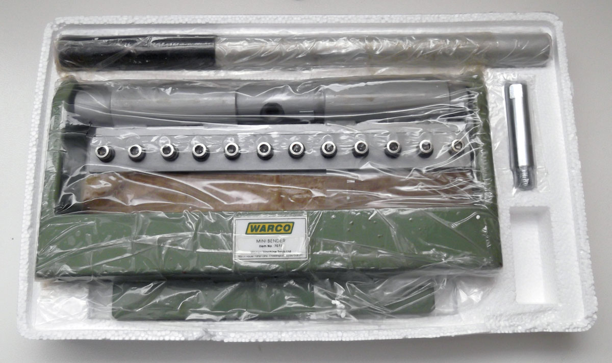 Mini ohýbačka plechu do svěráku, Warco