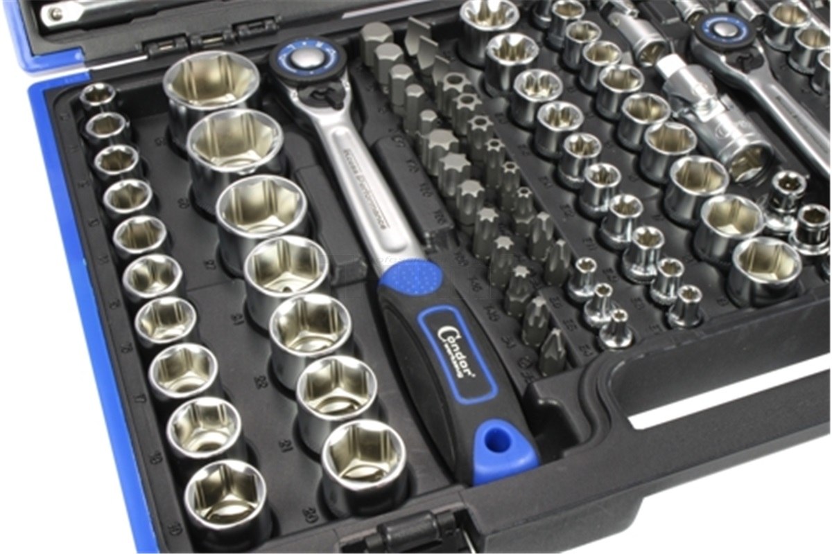 Gola sada 1/4" - 3/8" - 1/2", 6 hran 4 - 32 mm, 180 dílů, Condor Werkzeug