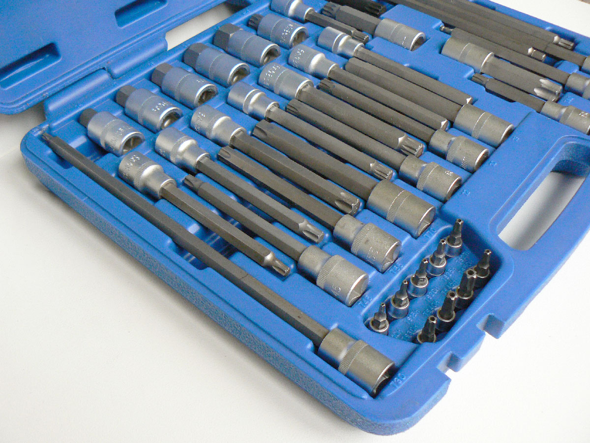 Hlavice zástrčné Inbus, T-profil, Ts-profil, XZN- sada 40 dílů, Condor Werkzeug