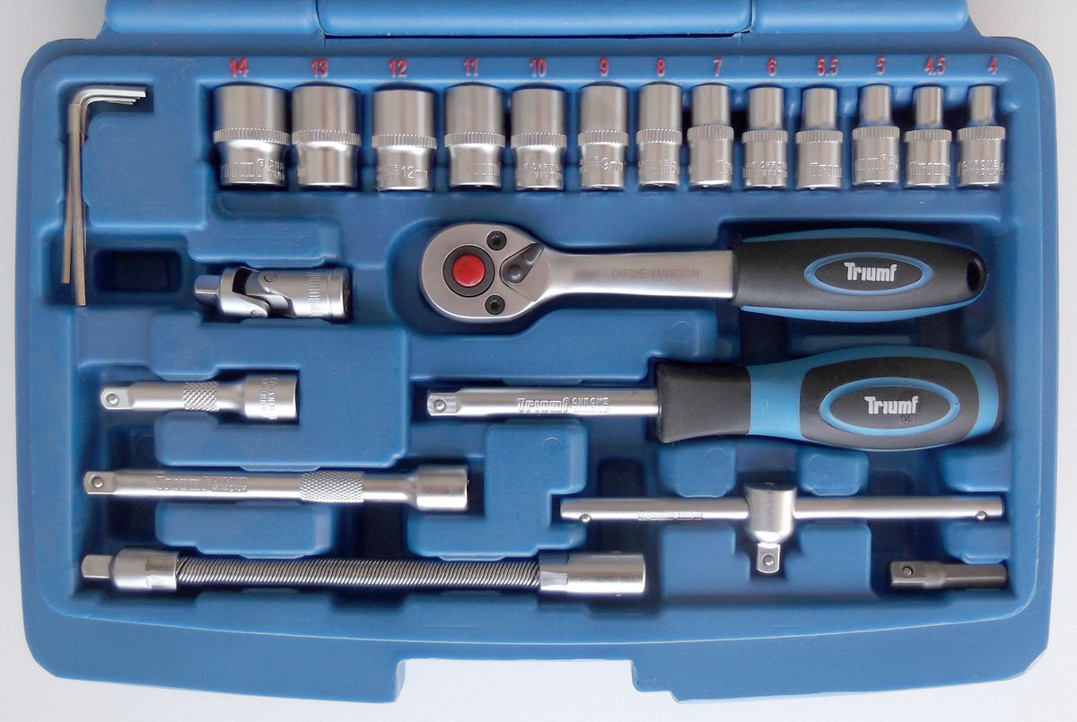 Gola sada 1/4", Super-Lock 4 - 14 mm, Torx vrtaný, 47 dílů, Triumf