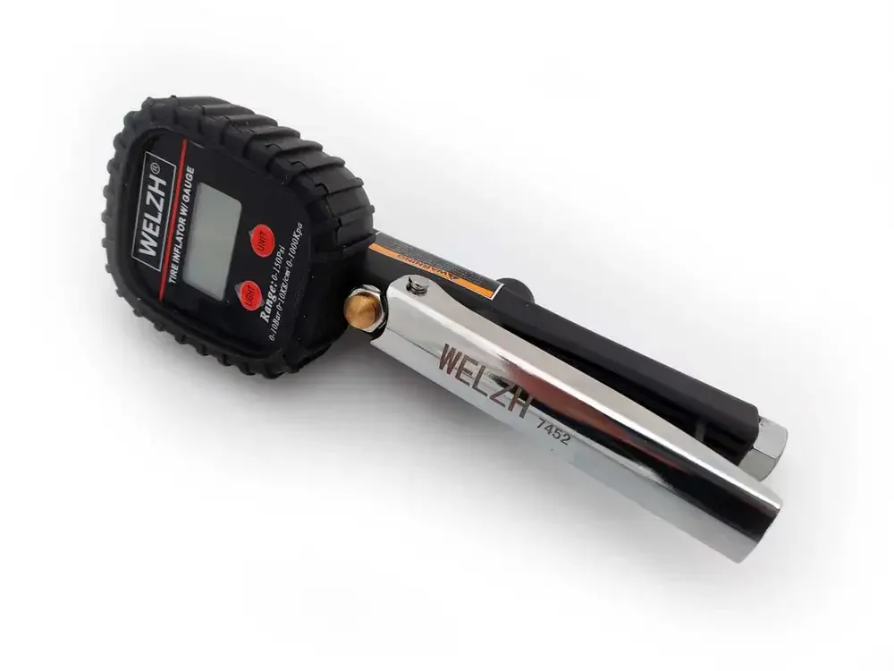 Profesionální pneuhustič - pistole na huštění pneumatik s digitálním manometrem, Welzh