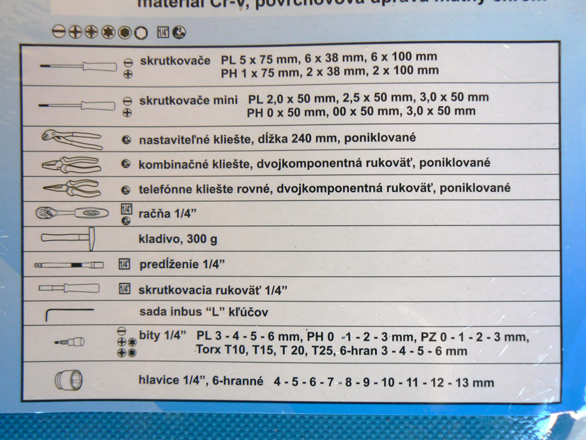 Sada nářadí v kufru, 1/4", Super-Lock 4- 13 mm, 57 dílů, Triumf
