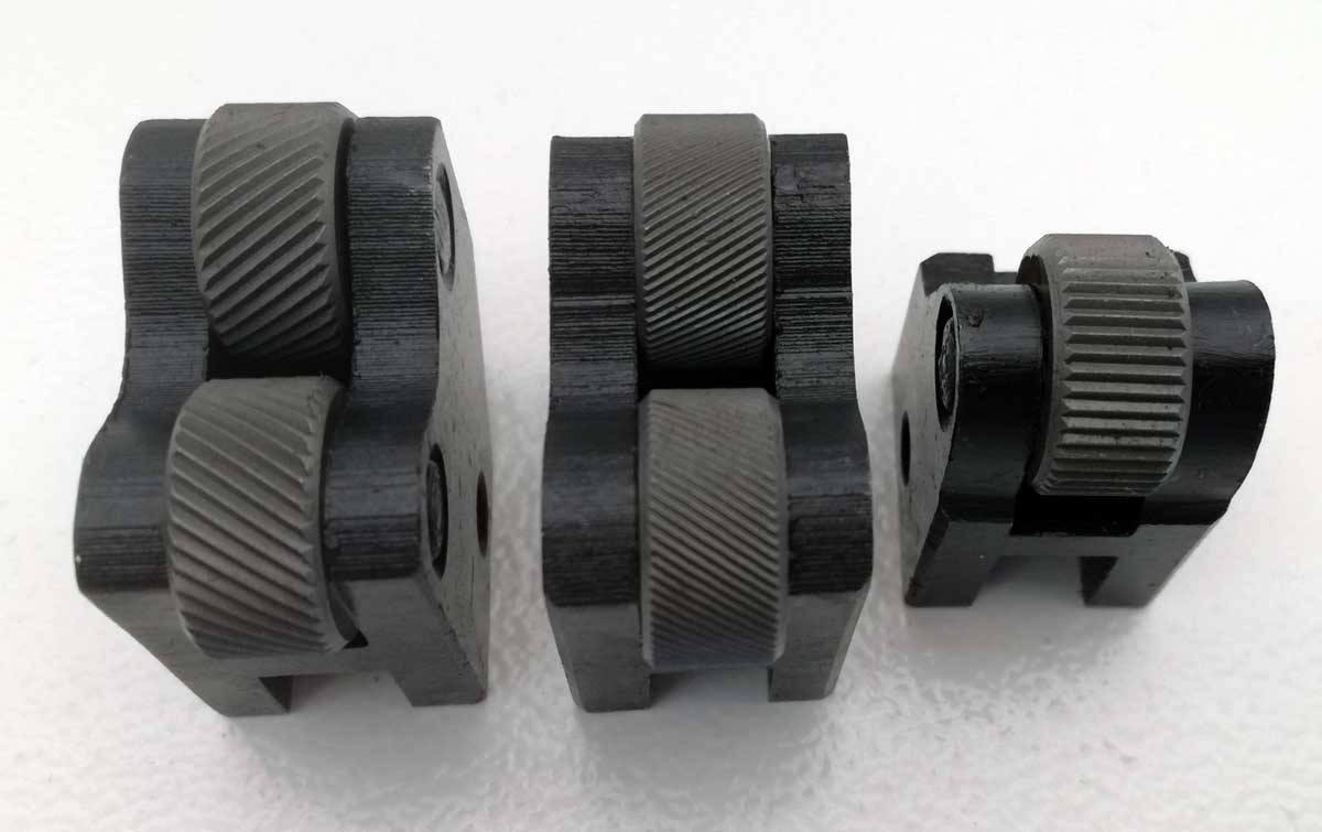 Rádlovací držák jednostranný, obousměrný, dřík 15 mm, 3 rádlovací hlavy