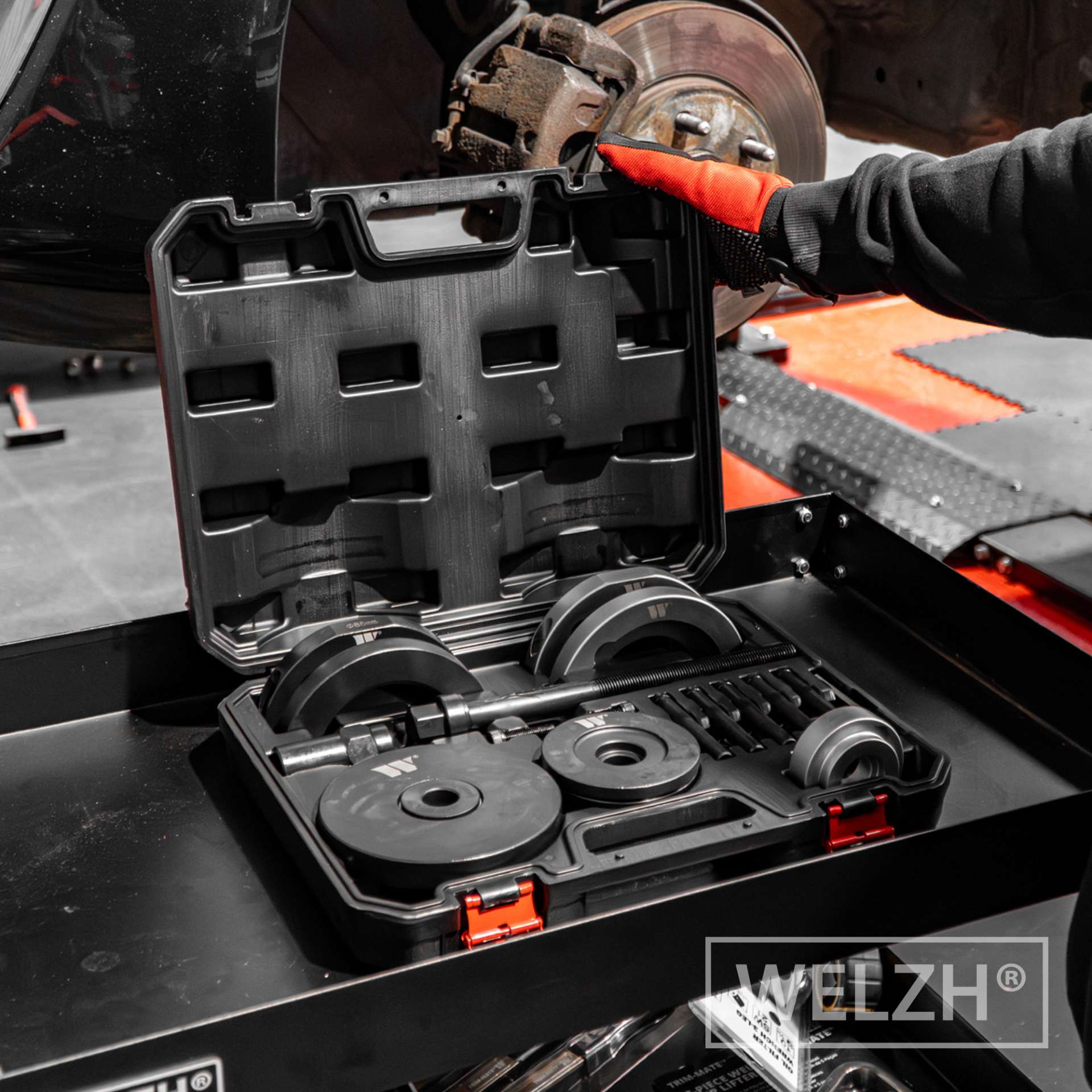 Sada přípravků na výměnu ložisek kol 85 mm - VAG, Multivan, T5, Touareg, Welzh