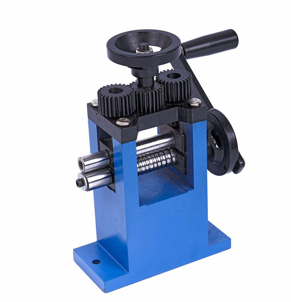 Šperkařská stáčečka-rolovačka plechu se 4 rolnami, 75 + 25 mm, 6 kg - prasklá hřídelka