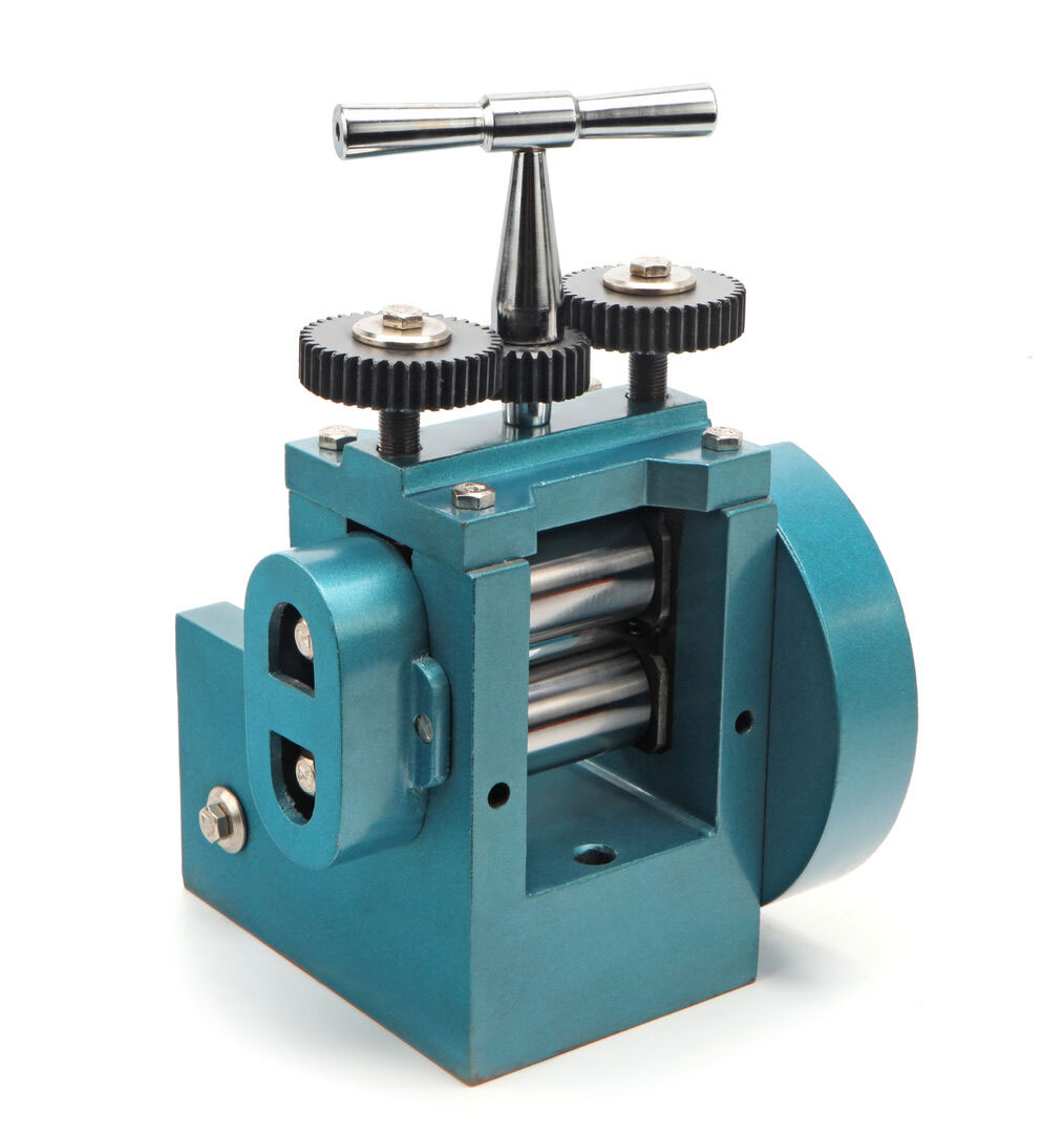 Robustní šperkařská stáčečka-rolovačka plechu se 7 rolnami, 75 mm, 24 kg