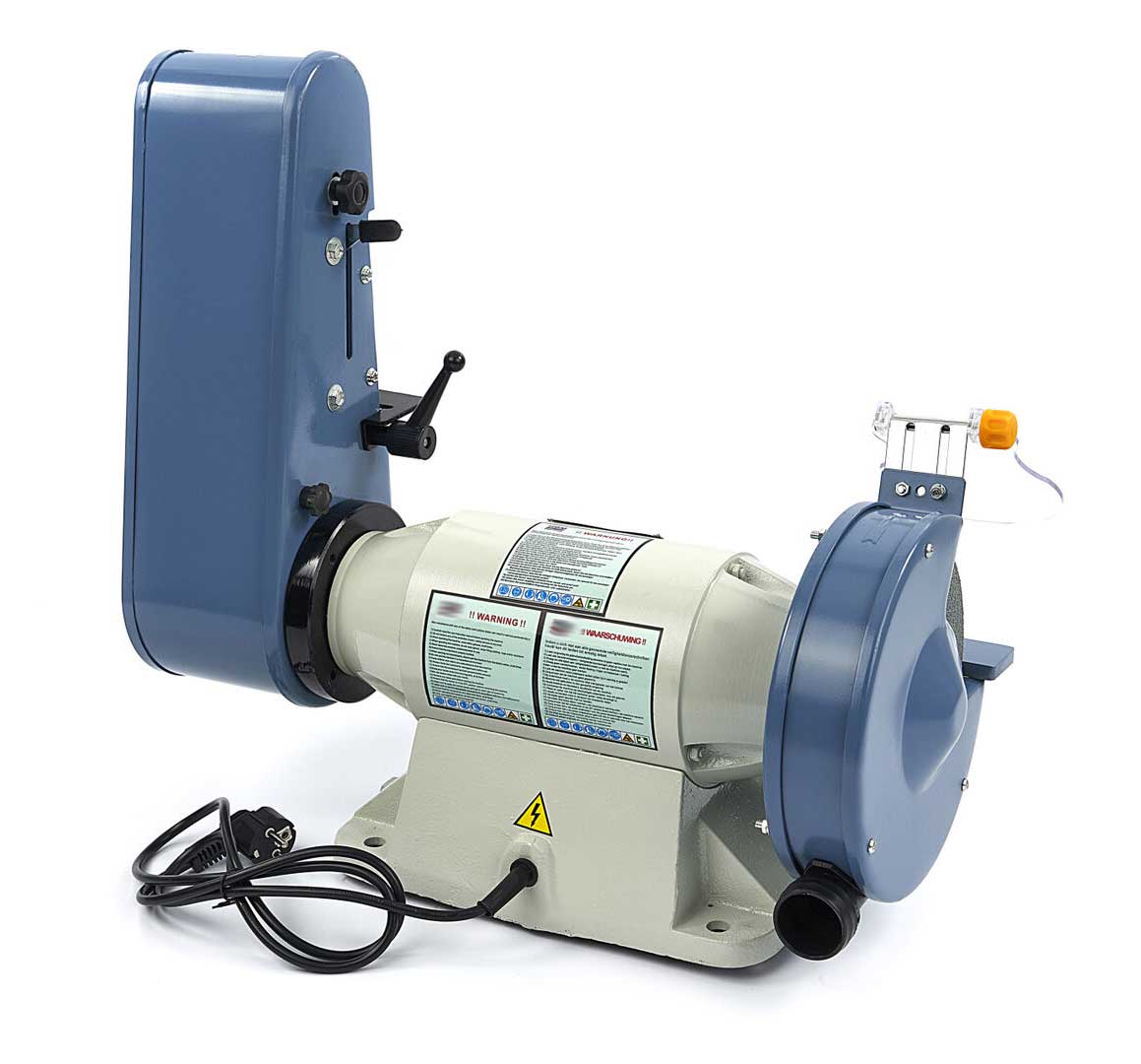 Kombinovaná bruska s 200 mm kotoučem a naklápěcím brusným pásem, 900 W, 35 kg