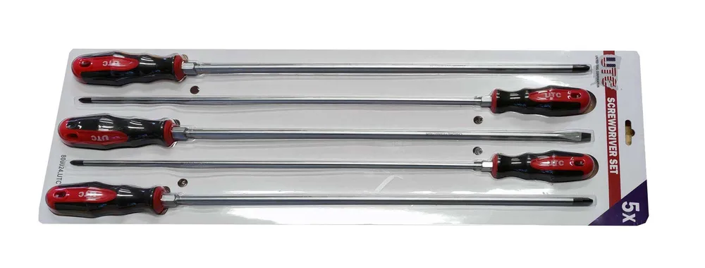 Sada extra dlouhých šroubováků 450 mm, 5 kusů, Welzh