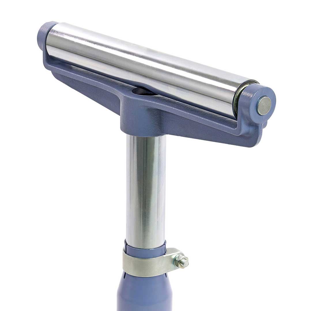 Robustní podávací stojan pro strojní pily s rolnou, 610 - 920 mm, nosnost až 120 kg