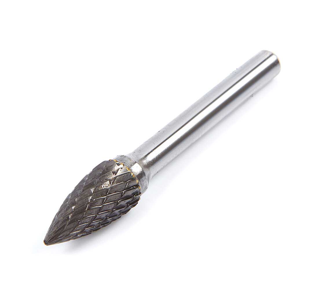 Karbidové stopkové frézy různých tvarů, stopka 6 mm, průměr 10 mm, 5 ks