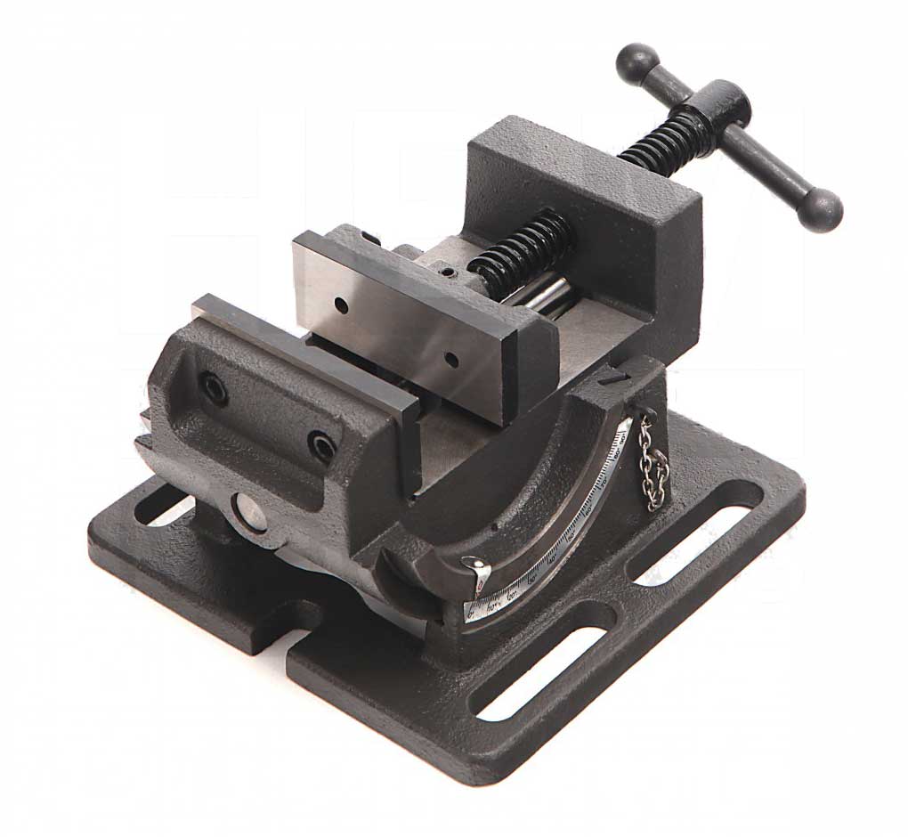 Litinový strojní svěrák výklopný - šířka čelistí 100 mm