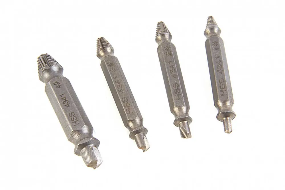 Nástroje na vytahování a odstraňování zalomených a poškozených šroubů, sada 4 díly, Mad Screws model Grabit