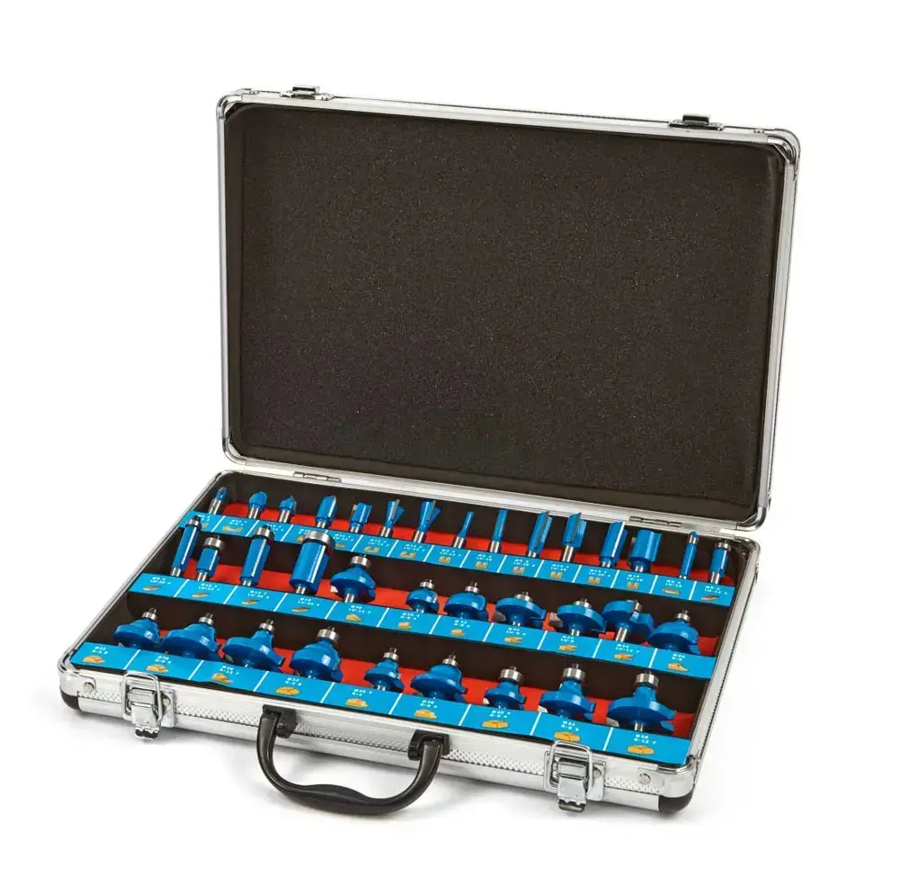 35 dílná sada fréz na dřevo, dřík 8 mm