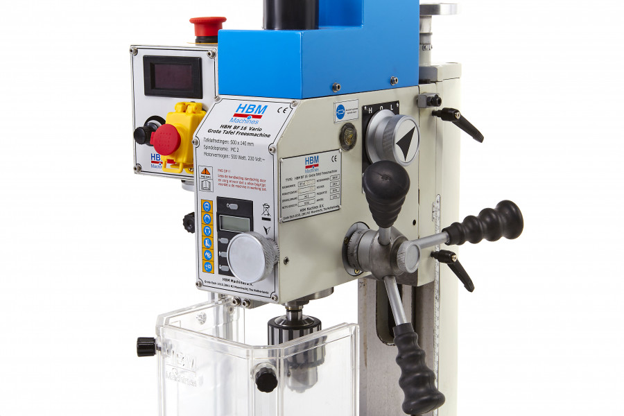 HBM BF 16 Vario - frézka na kov, velký stůl, vario otáčky, 70 kg