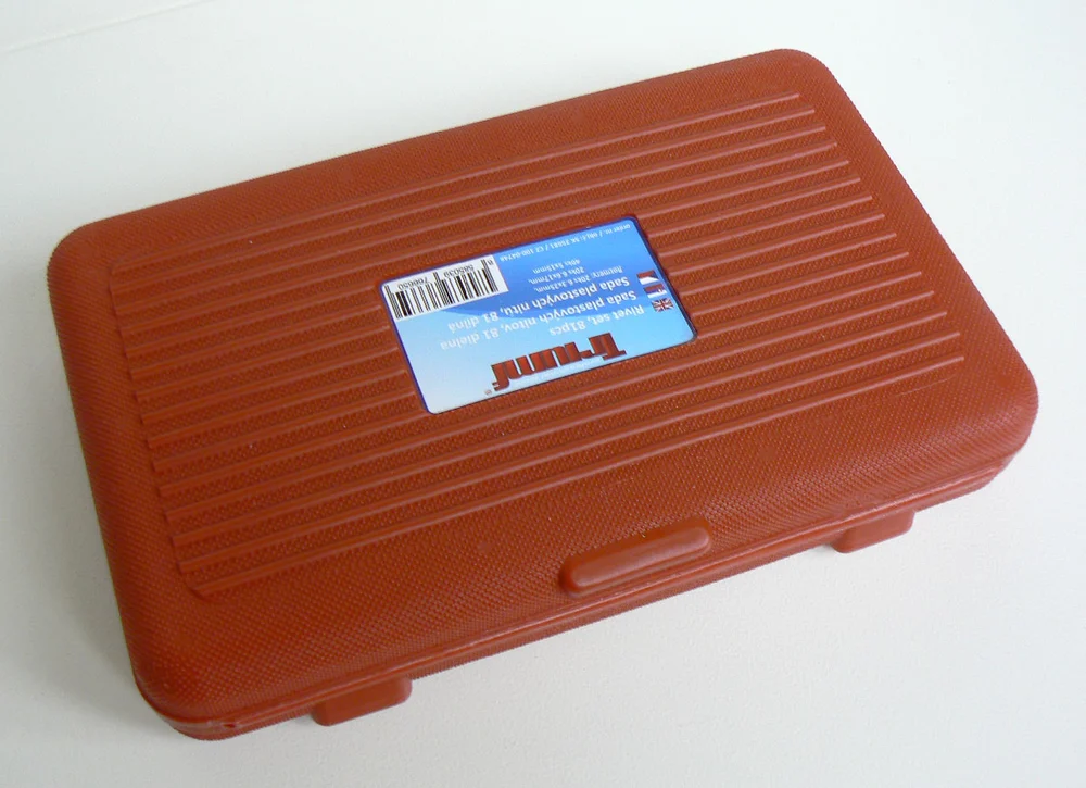 Kleště nýtovací pro plastové nýty sada 81 dílů, Triumf