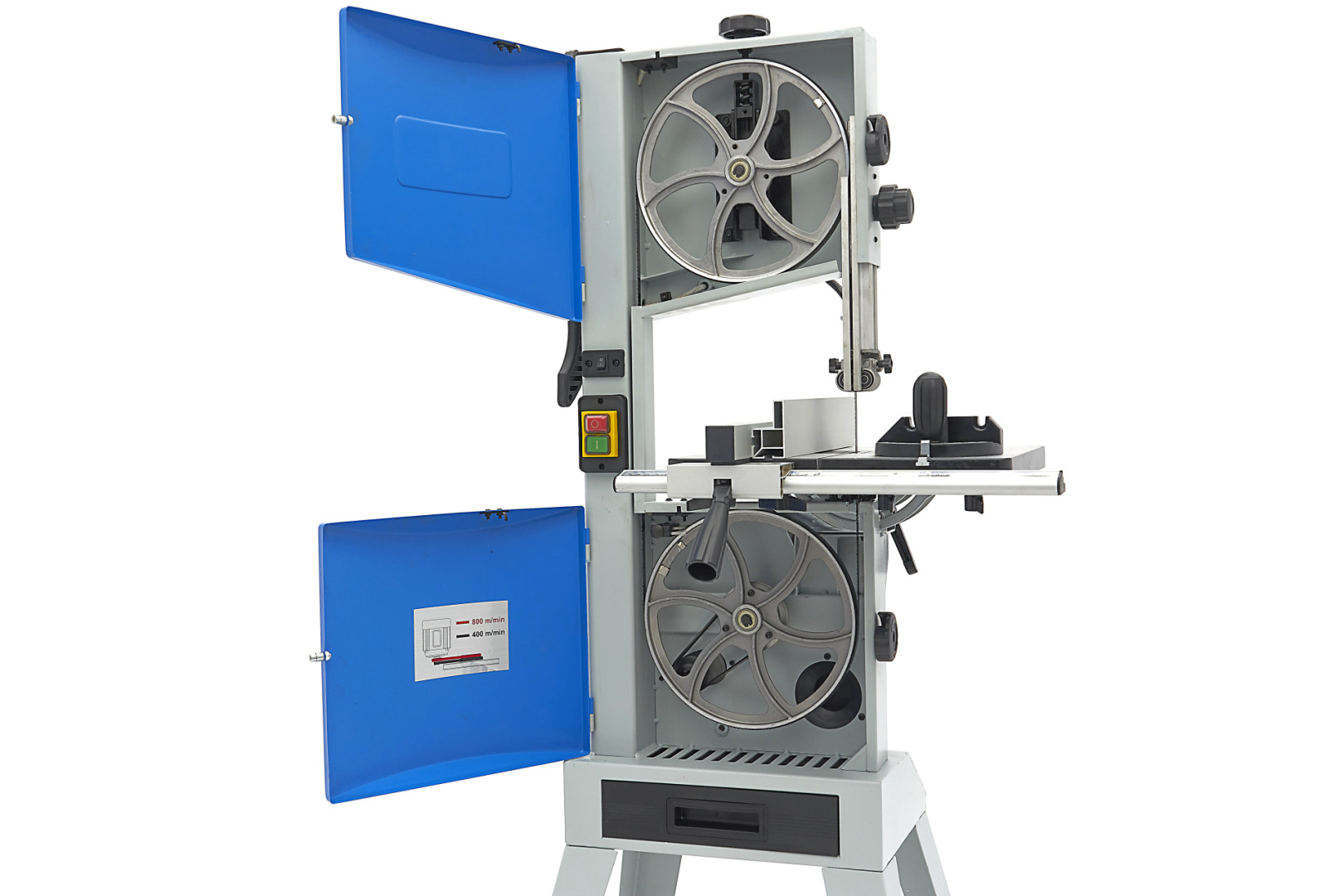 Profesionální pásová pila na dřevo HBM 250 s naklápěcím stolem a LED světlem