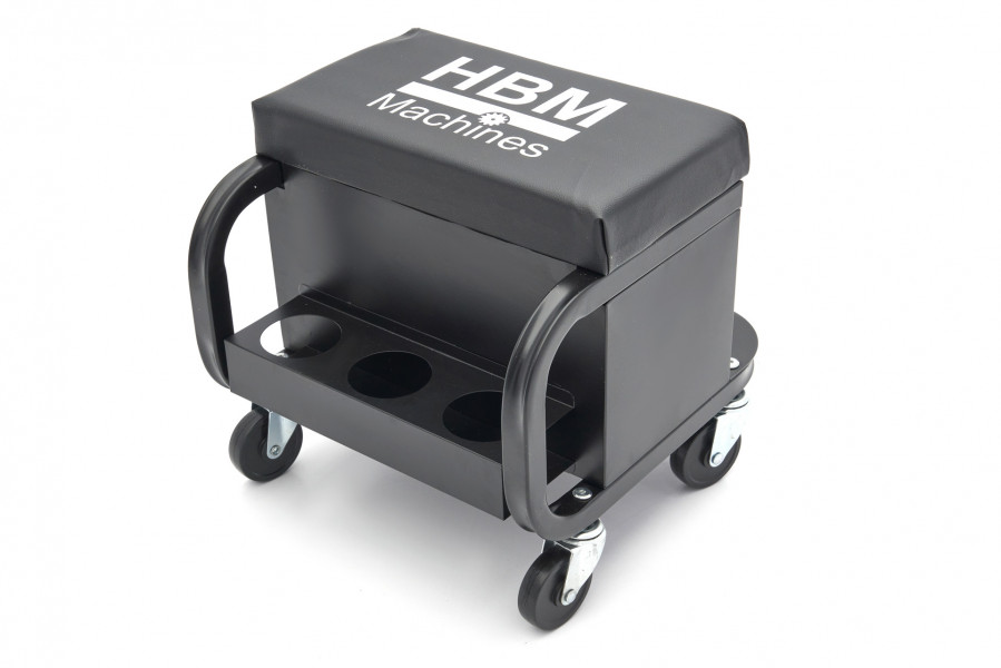 Profesionální dílenská pojízdná stolička se zásuvkami na nářadí