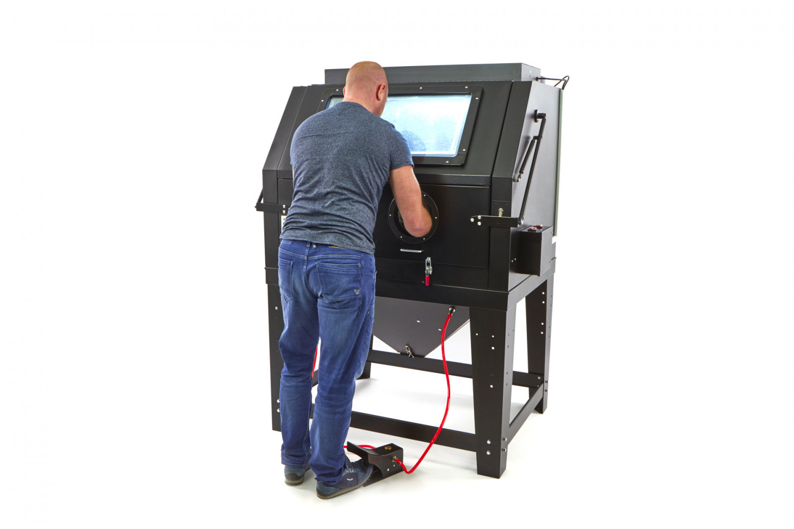 Profesionální pískovací box SBC 990 s odsáváním - kabina pro tryskání (pískovačka)