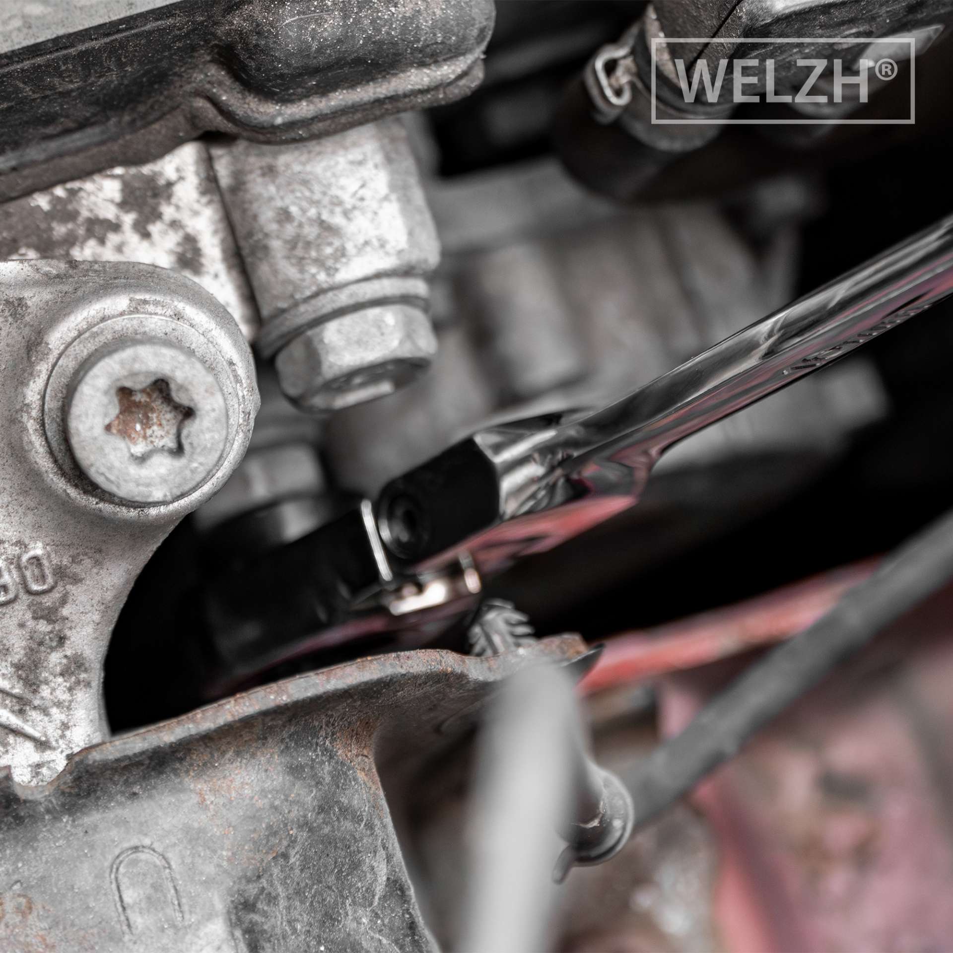 Klíče očkové ráčnové 8 - 24 mm, výkyvné, extra dlouhé, sada 8 dílů, Welzh