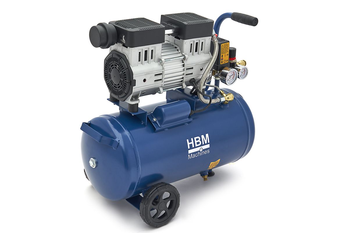 Tichý kompresor, 1HP, 24l, HBM