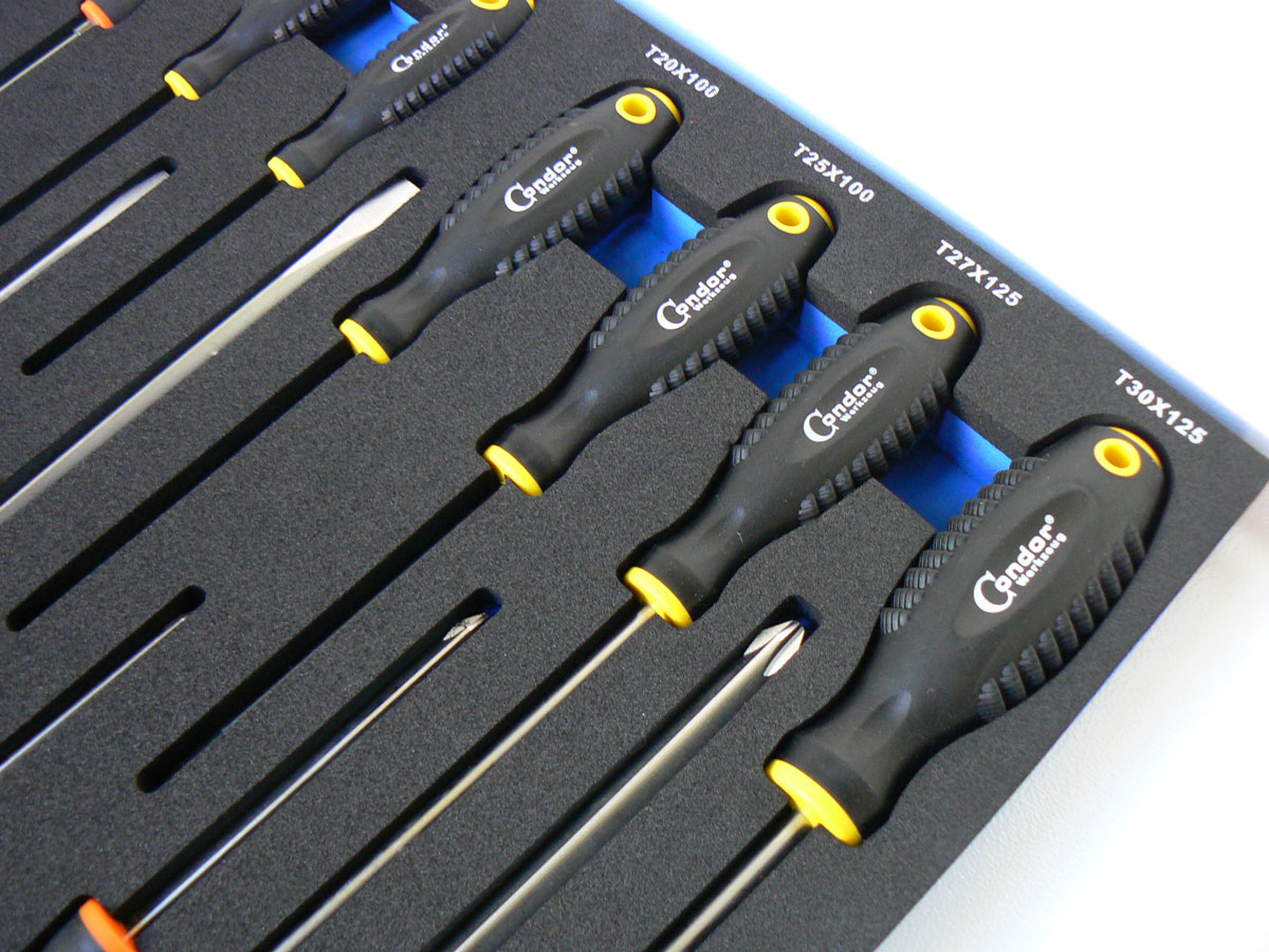 Modul šroubováků a Inbus klíčů, 34 dílů, 565 x 395 x 35 mm, Condor Werkzeug