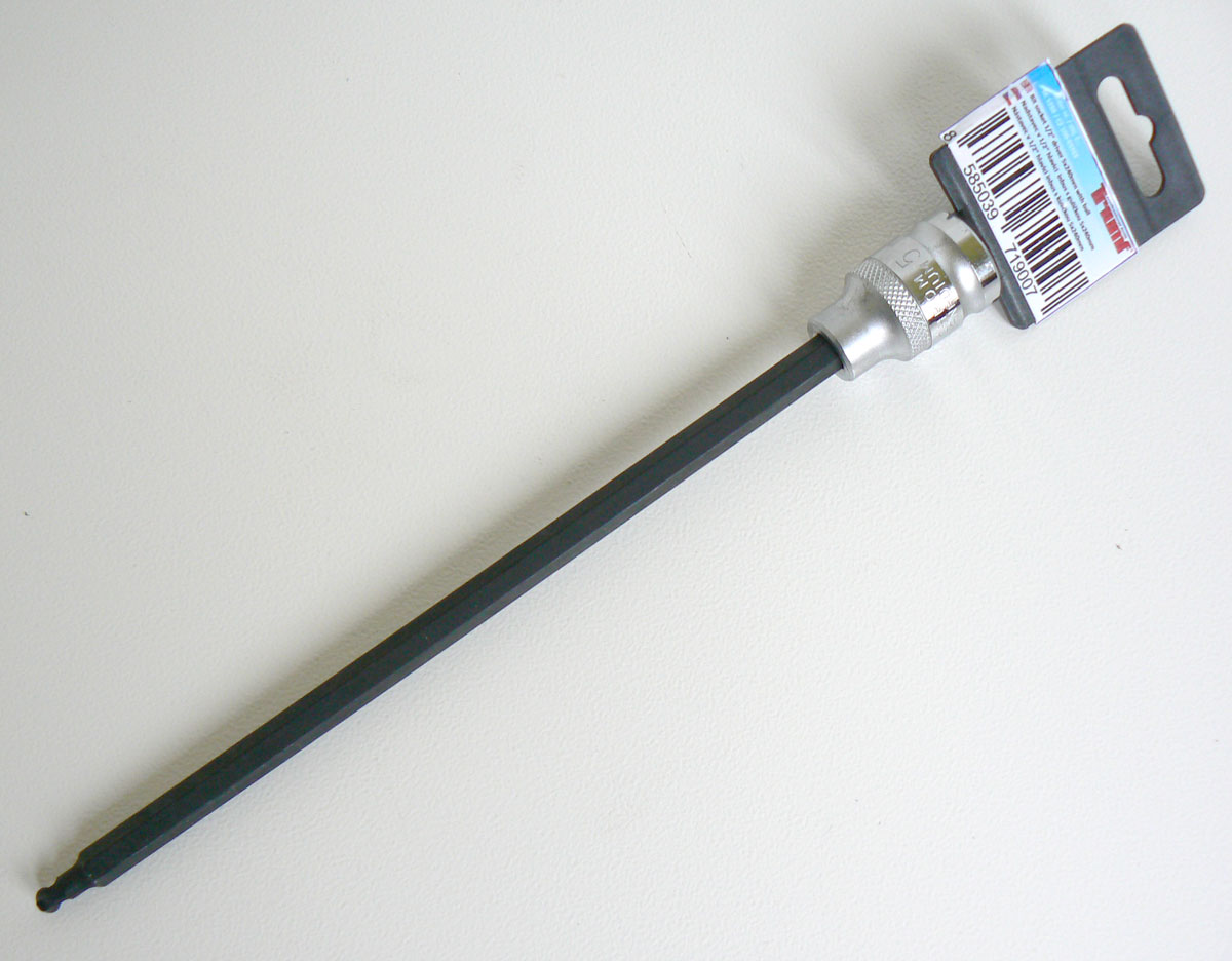 Hlavice zástrčná 1/2", Inbus 5 x 240 mm, s koulí, na olejové výpustě, Triumf