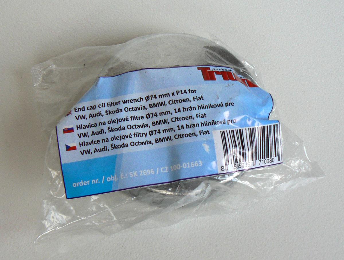 Hlavice nástrčná 1/2", na olejové filtry, 14-ti hran, 74 mm, Triumf