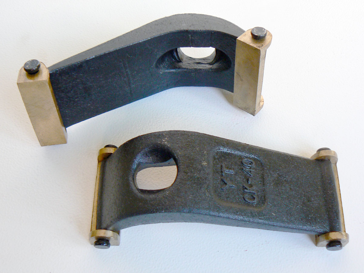 Litinové robustni upínky s výklopnými mosaznými ploškami - M12 - 10 dílů, Warco