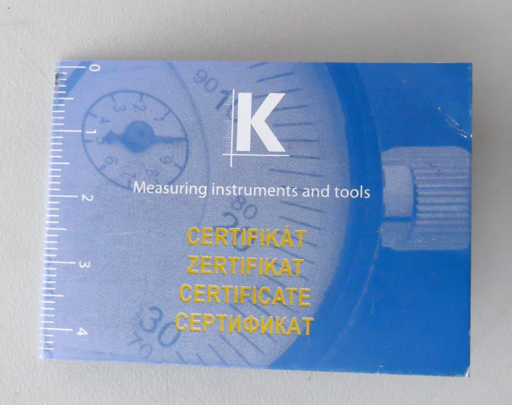 Odchylkoměr (úchylkoměr) analogový páčkový číselníkový, 0,01mm, KM