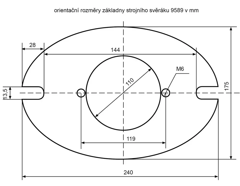 Samostředící strojní svěrák s odnímatelnou otočnou základnou čelisti 100 mm