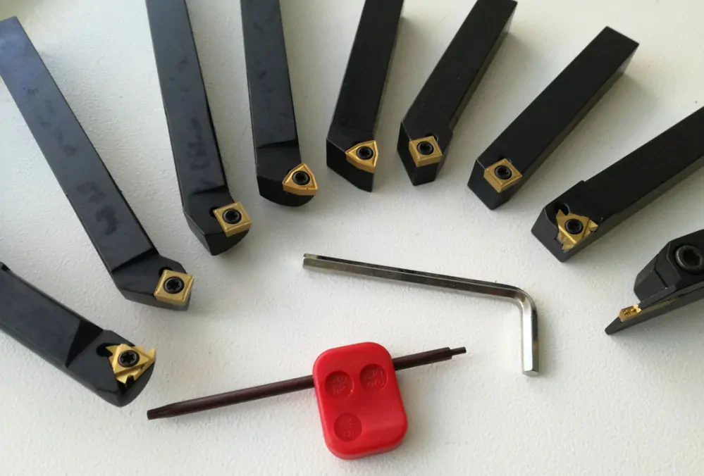 Soustružnické nože 16 mm s výměnnými plátky - sada 9 dílů, Warco