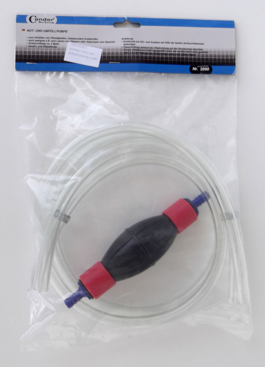 Pumpa přečerpávací, ruční, zpětný ventil, hadice 1 + 1 m, na PHM a vodu