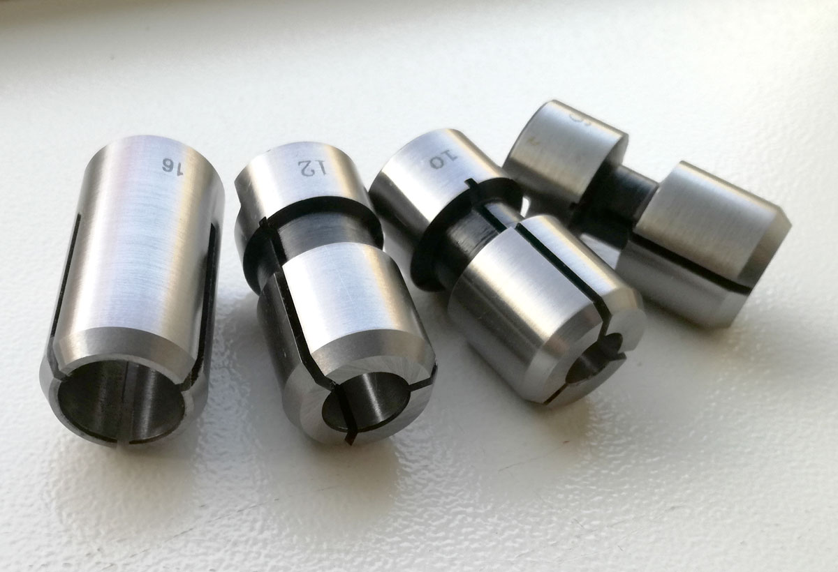 Warco držák kleštin MK3, 3/8", 4 kleštiny 1/4", 3/8", 1/2", 5/8" - sada