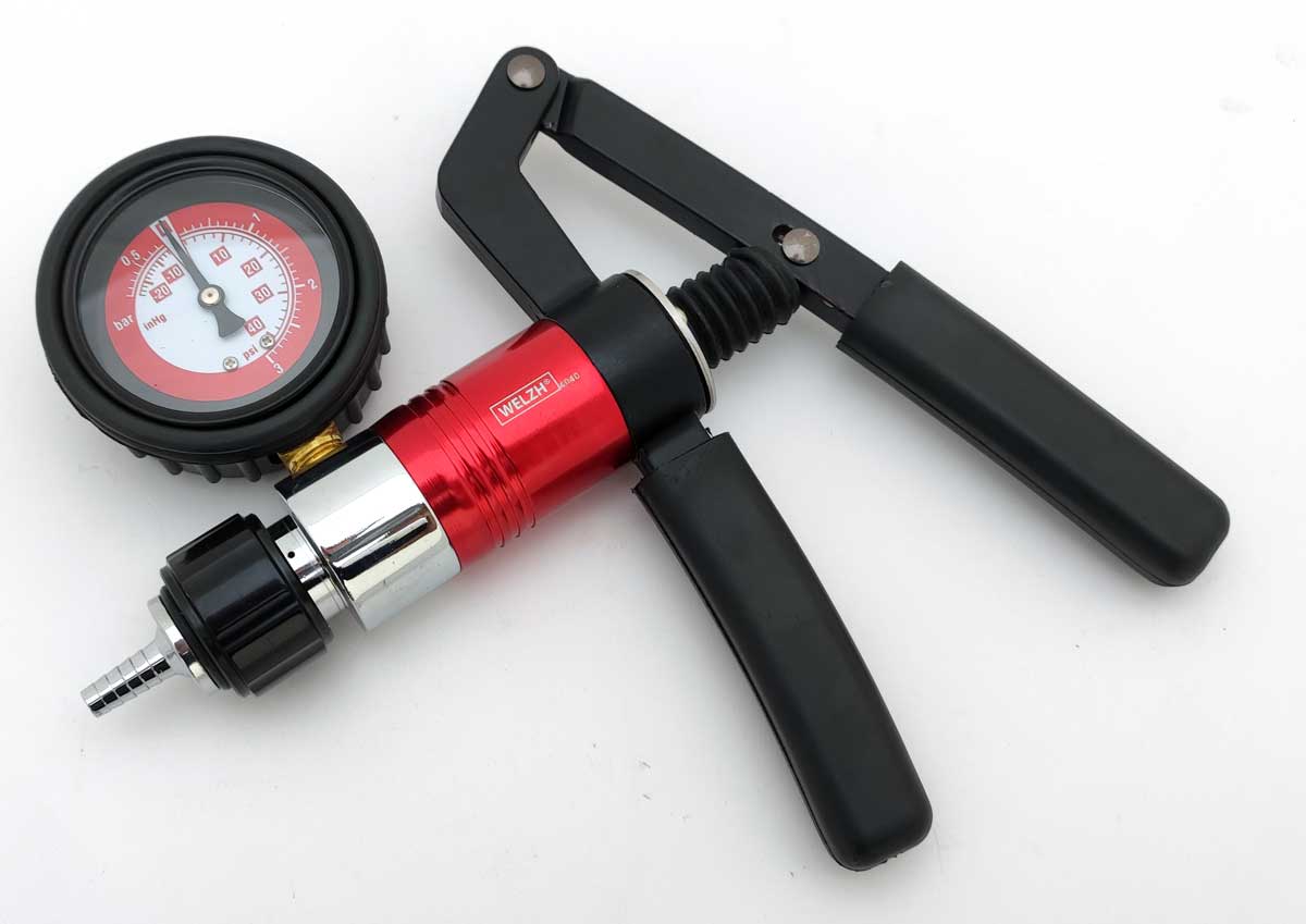 Vakuová / podtlaková a tlaková pumpa na kapaliny a brzdové systémy, sada, Welzh