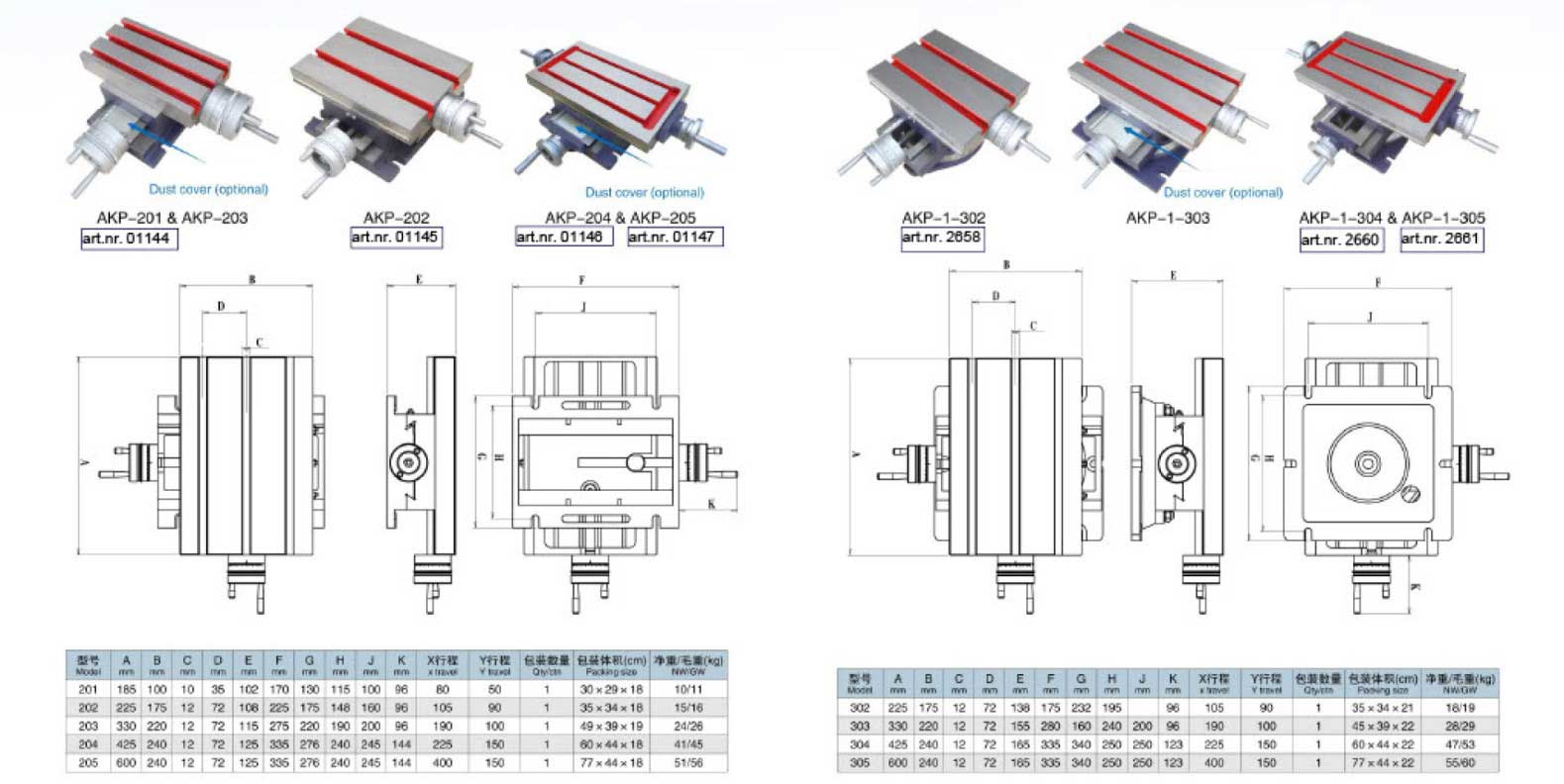 Křížový stůl 225 x 175 mm s otočnou základnou pro frézování nebo vrtání, 17 kg