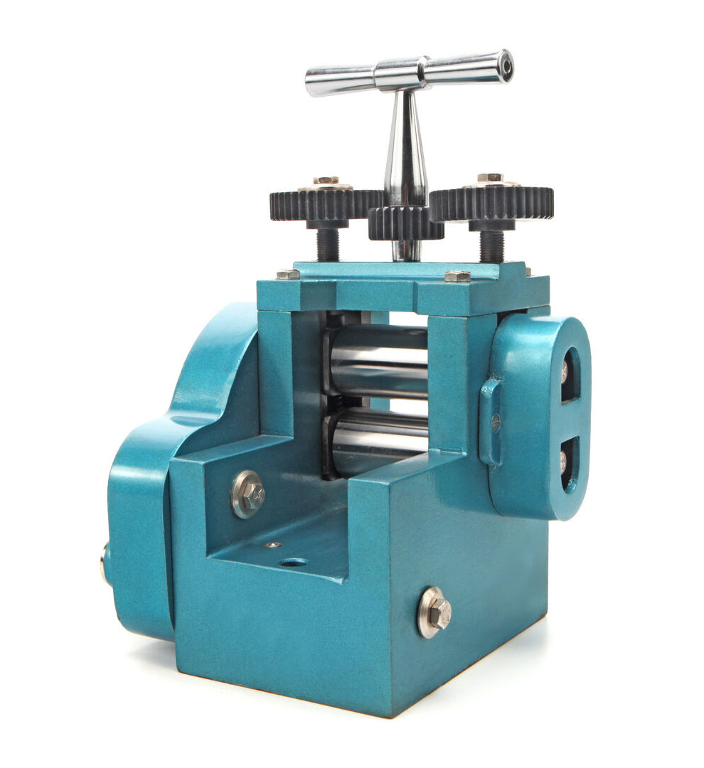 Robustní šperkařská stáčečka-rolovačka plechu se 7 rolnami, 75 mm, 24 kg