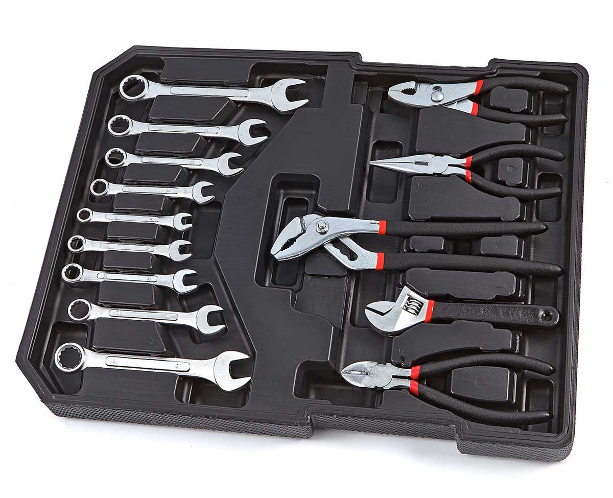 Vozík/kufr s nářadím na kolečkách, 599 dílů, 12.5 kg