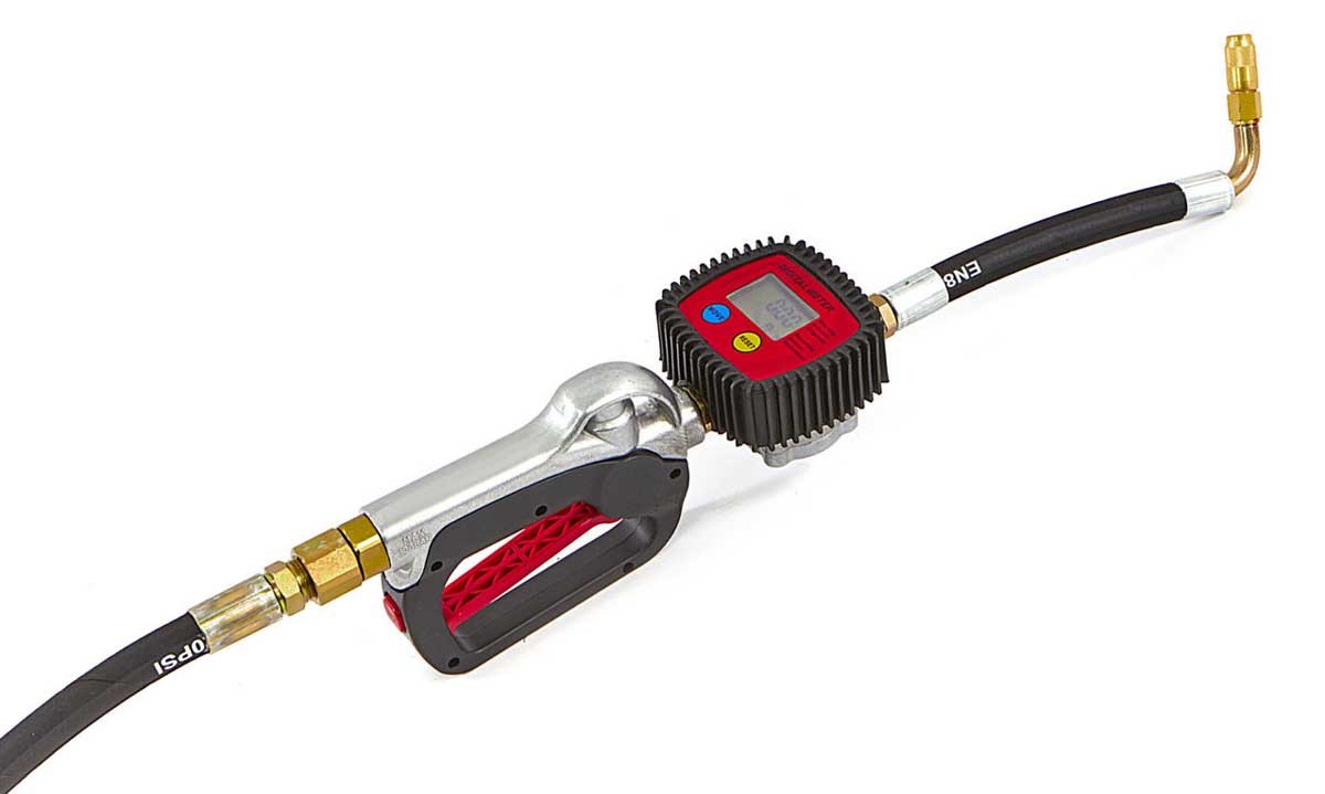 Profesionální mobilní pneumatické sudové čerpadlo / pumpa na olej pro nádoby 50 - 60l s digitálním odečtem