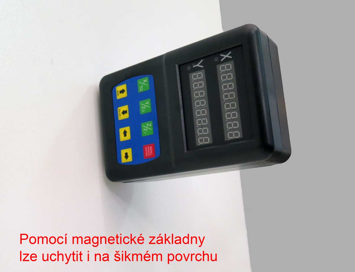 DRO digitální odměřování pro mini soustruhy, jednotka a 2 magnetické lišty, sada